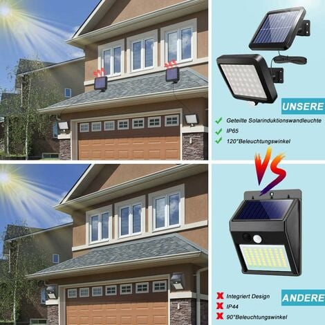 MINKUROW Luces Solares Para Exteriores, Paquete De 2 213 Luces Led De  Seguridad Para Exteriores Con