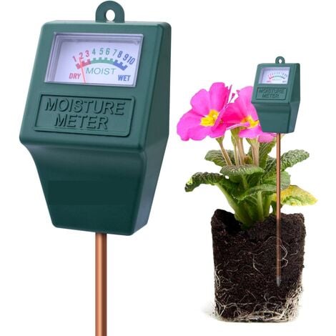 Medidor de humedad del suelo, medidor de humedad para plantas en interiores  y exteriores, sensor de humedad higrómetro, kit de prueba de suelo