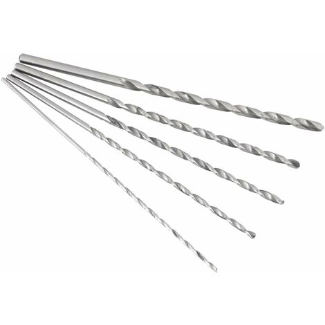 MINKUROW Juego De 5 Brocas Helicoidales Extralargas De 5,906" A 6,299", Acero Rápido, De 2" A 0,197", Para Madera, Plástico Y Aluminio