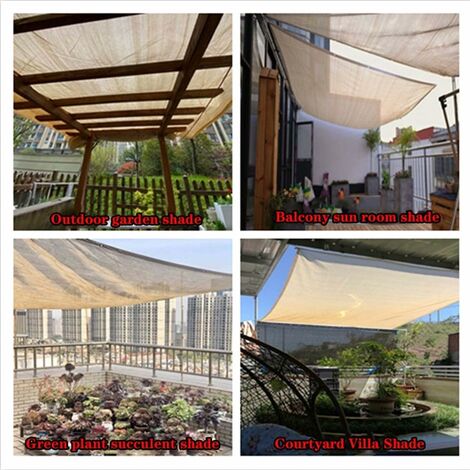 Pack X2 Toldo Vela Rectangular Toldo Sombra Terraza 2x5m