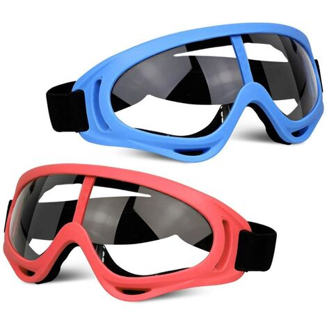 MINKUROW Paquete De 2 Gafas/Gafas/Gafas Para Motocicleta Con Bandanas -  Compatible Con Nerf Game Battle