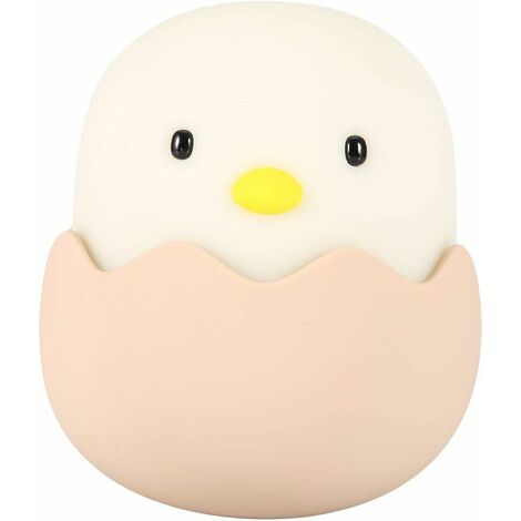 MINKUROW Baby Night Light Chicken Eggshell Night Light Emotion Night Light Usb Recargable Silicona Night Light Lamp Con Control Táctil Cool White 6000k (1/5)