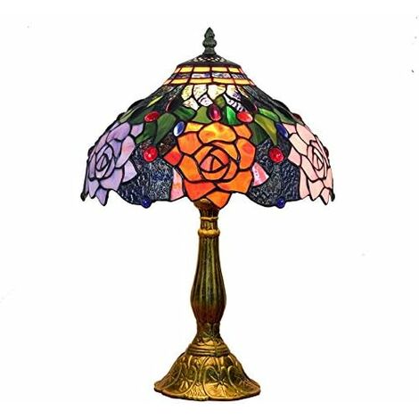 Lámpara De Mesa MINKUROW Con Pantalla, Vidrieras, Regalos De Boda Retro, Moda Creativa Simple Moderna Para Dormitorio, Sala De Estar, Estudio, Decoración, Café (1/5)