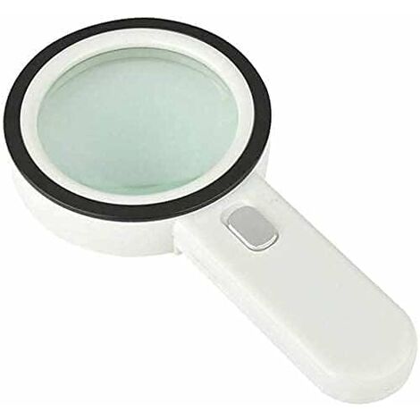 MINKUROW Lente D'ingrandimento Lente D'ingrandimento The Elder Reading Handheld, Led, High Magnifyinge, Ques, Jewelry, Identification, Diameter (1/5)
