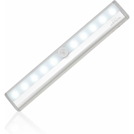 MINKUROW 10 Led Debajo De La Iluminación Del Gabinete, Iluminación Del Gabinete, Luz Con Sensor De Movimiento, Iluminación Recargable Debajo Del Gabinete, Iluminación Led Inalámbrica Del Gabinete De L (1/5)