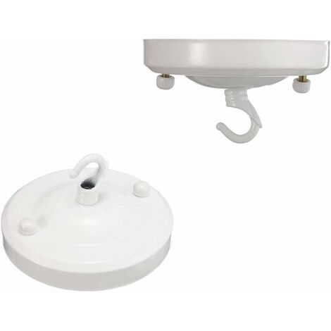 MINKUROW 2 Piezas Gancho De Placa De Techo De Araña Vintage, Soporte De Placa De Gancho De Techo De Hierro Retro Lámpara Colgante Techo Disco De Succión Luz De Chasis Accesorio Adecuado Diy Creativo ( (1/5)