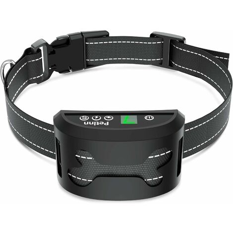 MINKUROW Collar Antiladridos Pantalla Lcd Recargable Impermeable Con Pitido / Pitido Y Choque / Pitido Y Vibración / Pitido Y Modo De Choque Y Vibración (Negro) (1/5)