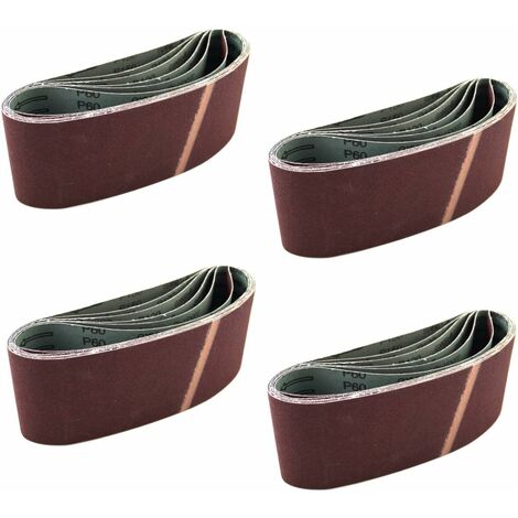 MINKUROW Lote De 24 Bandas De Papel De Abrasivo 100 X 610 Mm, Grano 40/60/80/100/120/150 (1/5)