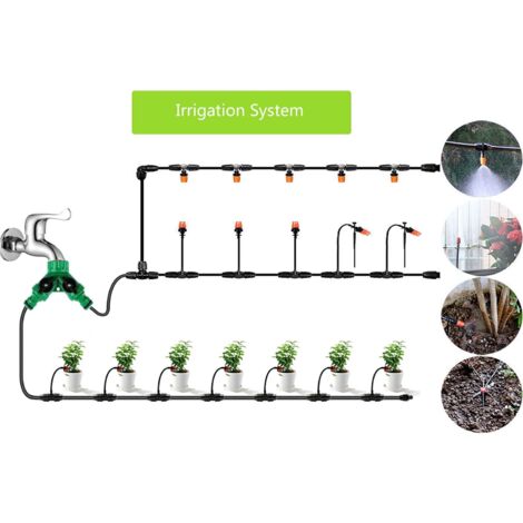 Yolispa Automatisches Bewässerungssystem 20m - Tröpfchenbewässerung Mit 25 Messingdüsen | Garten Bewässerung