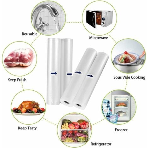 FoodSaver Bolsas reutilizables Para máquinas de sellado al vacío de  alimentos, Sin BPA