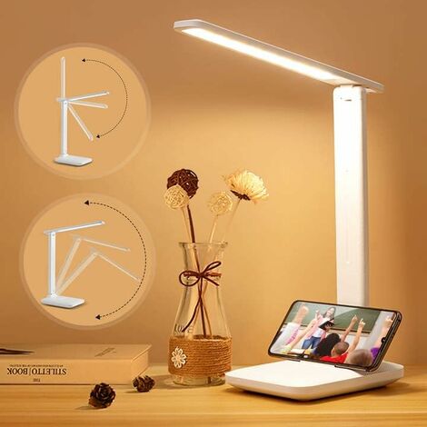 Comprar Luz de lectura regulable y táctil plegable, lámpara de mesa LED  recargable por USB portátil para niños, mesita de noche y dormitorio