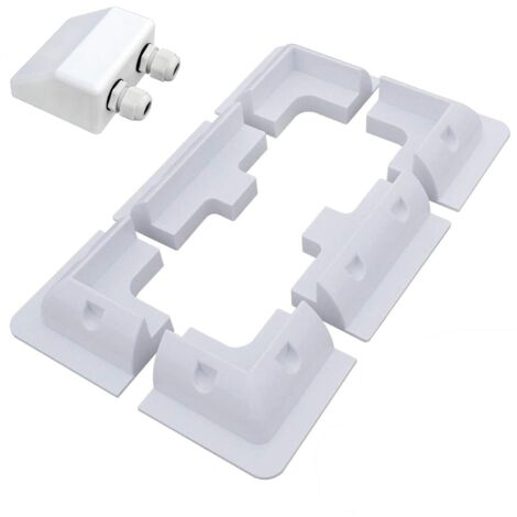 MINKUROW Soportes laterales para montaje de paneles solares 4 esquinas angulares y 2 soportes laterales Prensaestopas de doble entrada para autocaravanas para caravanas autocaravanas (1/5)