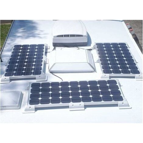 Soportes de montaje en panel solar, kits de montaje en esquina para paneles  solares enmarcados, instalación en caravanas, barcos, cámper, remolque