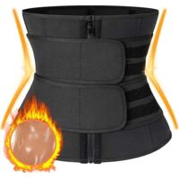 MINKUROW Cinturón Abdominal De Neopreno Para Entrenador De Cintura, Deportes Fitness Cinturón De Cintura Efecto Sauna Cinturón De Sudor Quema De Grasa Muscular Building Sauna Belt L