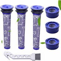 Filtro MINKUROW Para Dyson, Filtros De Repuesto Para Aspiradora Dyson V7 Y V8, 3 Postfiltros Hepa, 3 Prefiltros, Repuesto(V7v8)