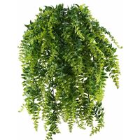 MINKUROW Helecho Plantas Artificiales Plantas Colgantes Plantas Verdes Artificiales Plantas De Plástico Para Balcón Al Aire Libre Maceta Boda Jardín Decoración 2 Piezas