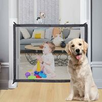Puerta mágica para perros, barrera para perros de 180 x 72 cm, barrera de seguridad para perros, barrera de seguridad portátil para perros, barrera para perros, barrera de seguridad para perros