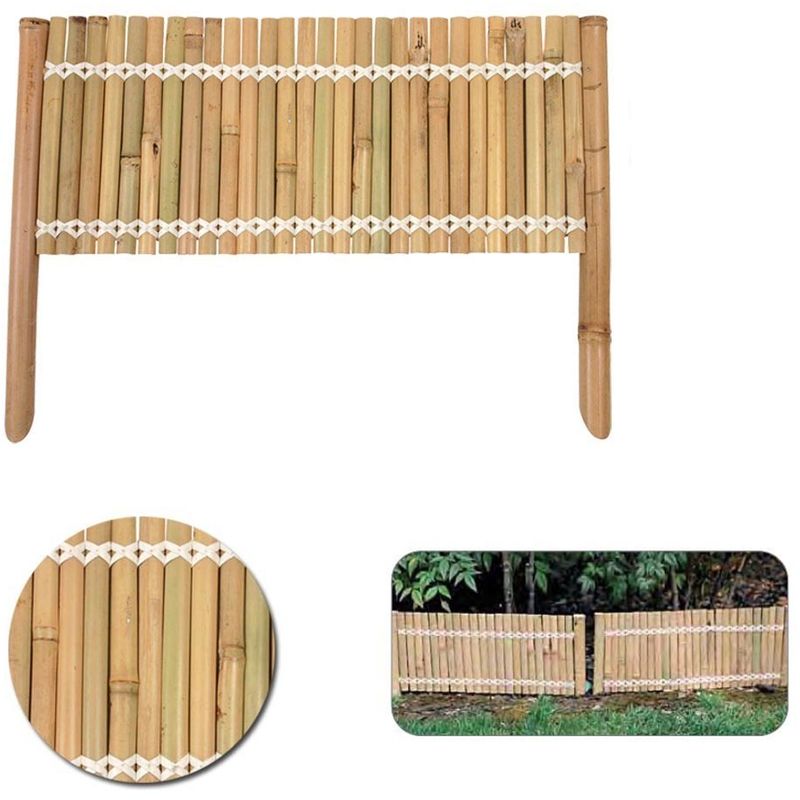 Multipack 10 pz bordo ornamentale per giardino in bamboo