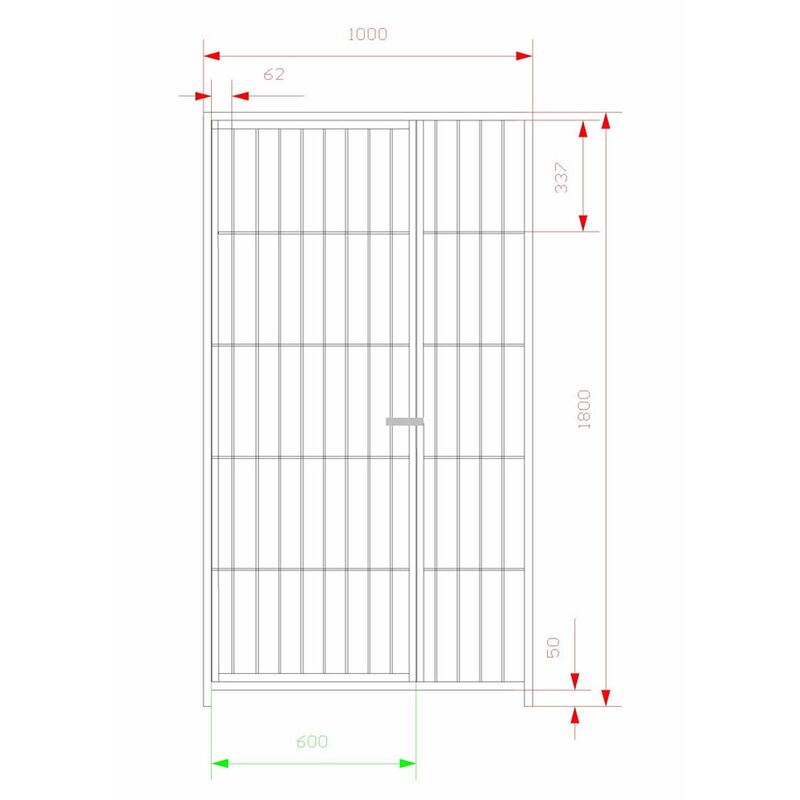 Recinto per cani box modulare solo perimetro metri 3 x 2 viteria