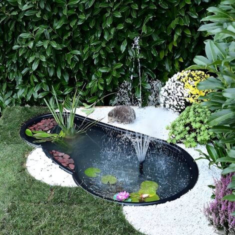 Laghetto da giardino termoformato nero 500 litri – Dimensioni 190x105x52 cm – Atossico e facile da installare – Ogomondo (1/5)