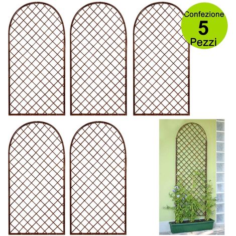 Traliccio per rampicanti PVC Bianco 2x1 m Verdemax