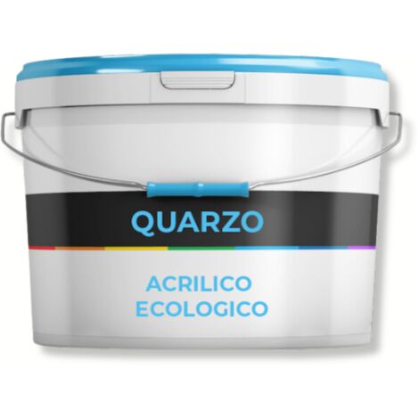 Pittura quarzo acrilico bianco ecologico per esterni coprente mascherante formato kg 5 - confezione 1