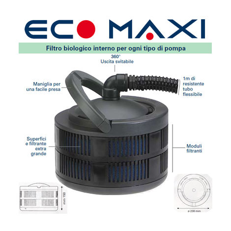 Sicce filtro per laghetto ecomax + pompa per laghetto multi 800 l/h