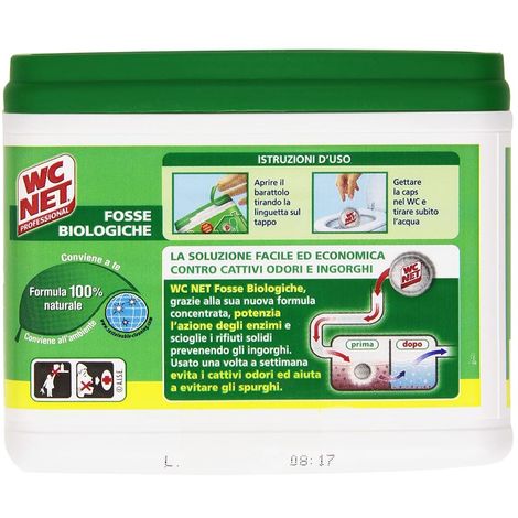 Wc net fosse biologiche professionale 3 confezioni da 12 capsule 216 gr