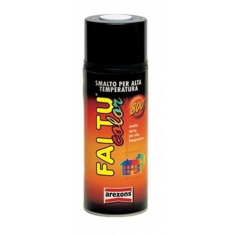 Arexons vernice spray ml.400 smalto 800 Øc alta temperatura nero (6 pezzi) - Arexons