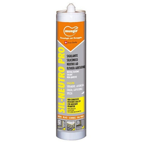 SIL-NEUTRO PRO SILICONE NEUTRO PROFESSIONALE ANTIMUFFA PER SERRAMENTI E CARPENTERIA 310 ML TESTA DI MORO - MUNGO