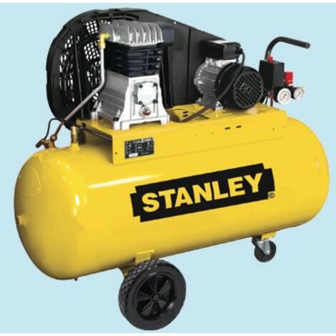 STANLEY 100 LT MINI COMPRESSORE PORTATILE A OLIO 1500 KW 2 HP 10 BAR CON RUOTE