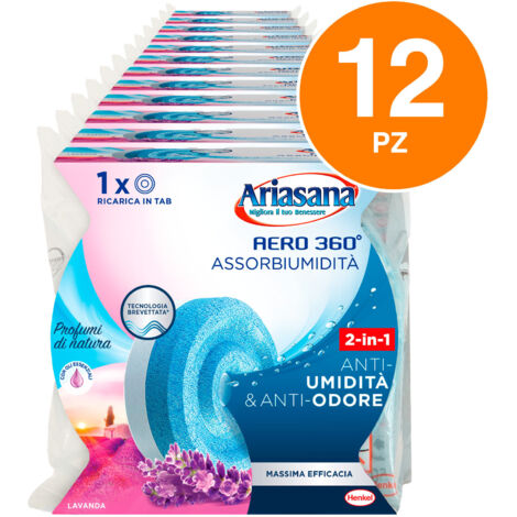 Ricarica ariasana per aero 360° tab - Specifiche: gr 450 lavanda - 12 pz