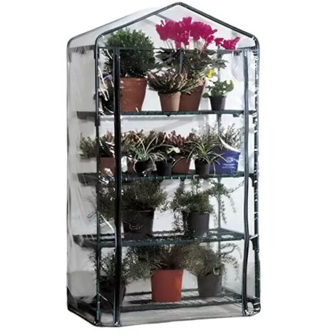 serra da giardino verdemax "azalea" con 4 ripiani big 90x50x163 cm