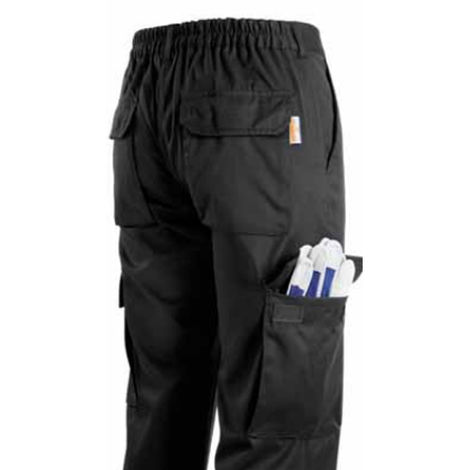 PANTALONE da lavoro Uomo in Cargo Slim Fit elasticizzati neri U POWER  mutitasche