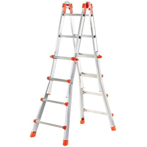 Scala Telescopica GIERRE 5+5 KG150 10+10 Max 570 cm - In Alluminio  - Made in Italy 