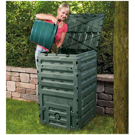 Compostiera da giardino eco-master litri 300 cm 60x60xh90