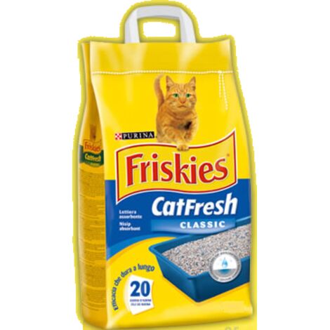 Lettiera friskies cat fresh classic ideale per gatti in confezione da 8 litri
