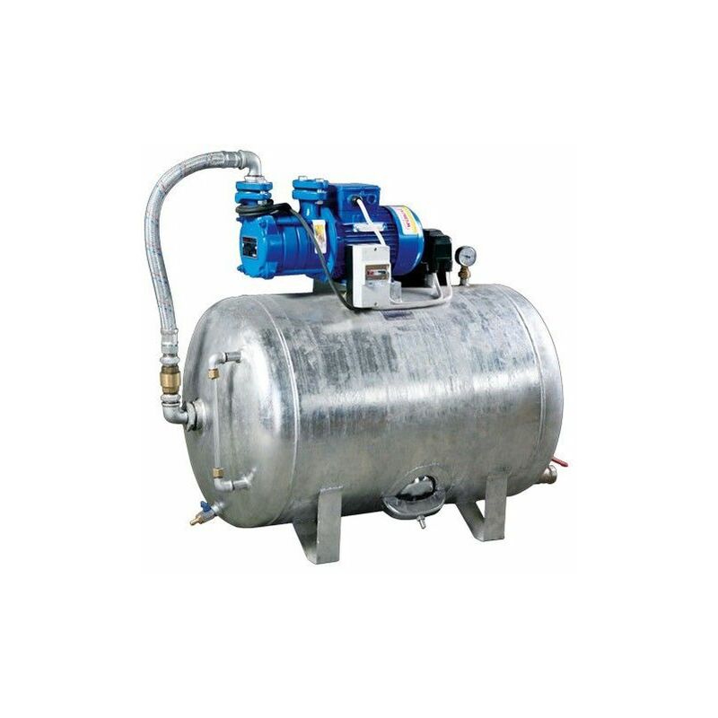 Hauswasserwerk 1,1 kW 230-400V 100-200L Druckbehälter verzinkt Druckkessel  Set Netzanschluss: 230 V - Volumen: 100 L