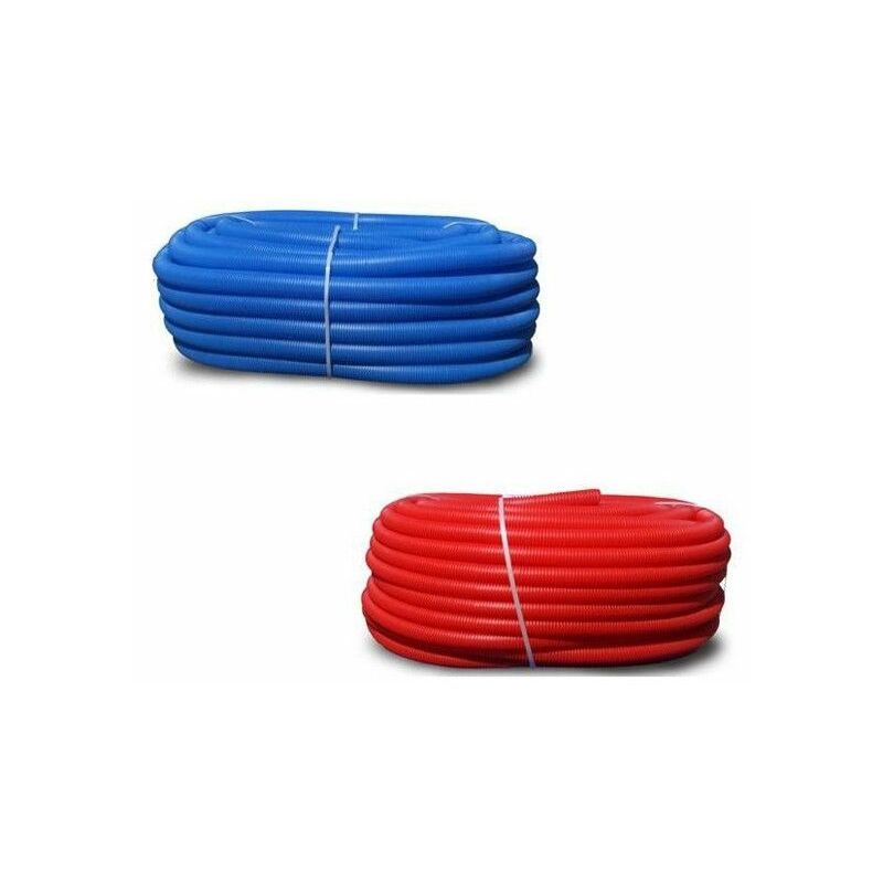 Wellrohr Leerrohr 18/22 blau, rot für Alu-Verbundrohr oder kabel UVP Farbe:  Rot