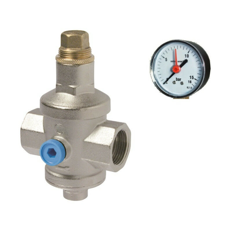 Druckminderer Druckregler IG 1/2-3 Manometer Wasserdruckminderer  Anschluss: IG 1/2