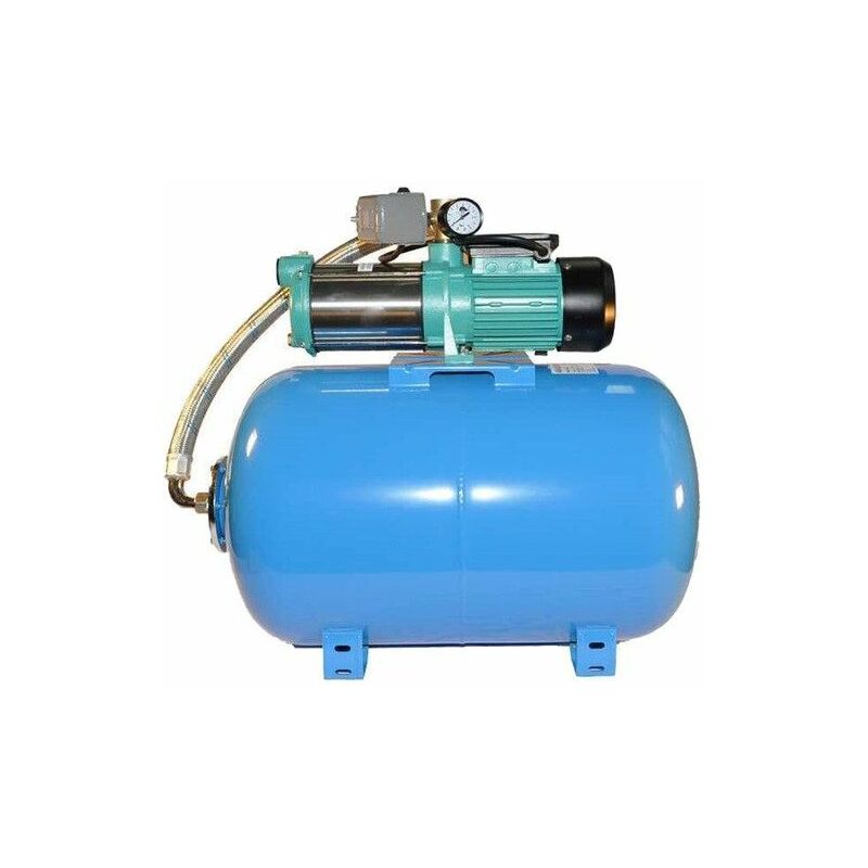 Hauswasserwerk Wasserpumpe 400V 1300-2200W Druckbehälter Gartenpumpe Set  Druckbehälter: 24 L - Leistung: 1300 W