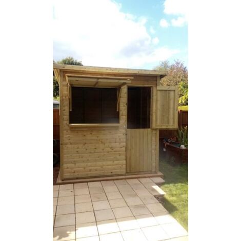 Wooden Garden 2.4M X 1.8M Pent Bar