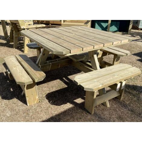 Wooden Garden Westwood Square 8 Seat Picnic Table