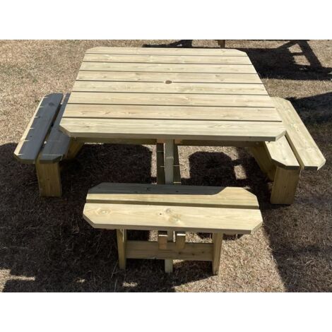Wooden Garden Westwood Square 8 Seat Picnic Table