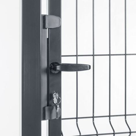 Portillon grillagé Full passage 1m ht 1m30 gris anthracite