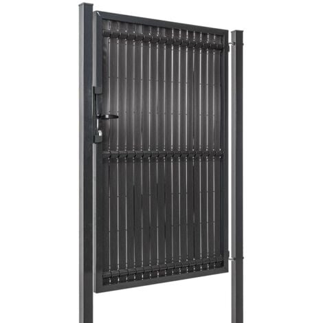 Portillon grillagé Full passage 1m ht 1m30 gris anthracite