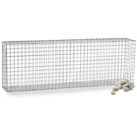 Gabion acier galvanisé L180 x H60 x Pr.30 cm tirants et crampons inclus