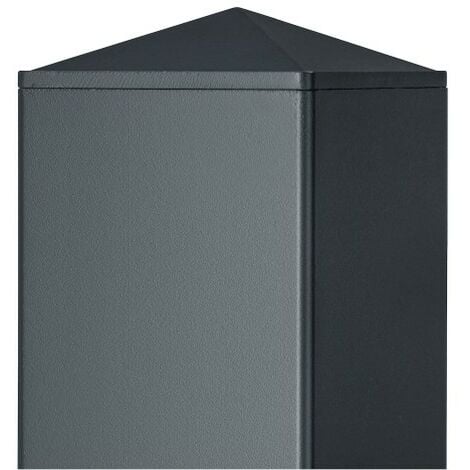 Poteau aluminium à sceller universel chapeau inclus H2,36 m Gris