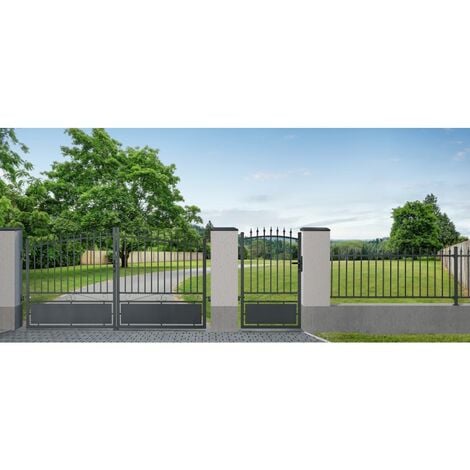 Poteau aluminium à sceller universel chapeau inclus H2,36 m Gris