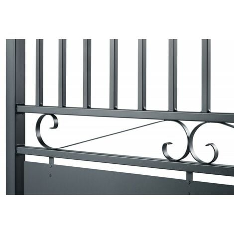 Portail aluminium tradition style ferronnerie 4m Gris